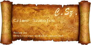 Czimer Szabolcs névjegykártya