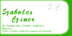 szabolcs czimer business card